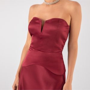 Blusa TQC decote V cherry M chumbo G