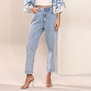 Calça jeans mom delave 40 42