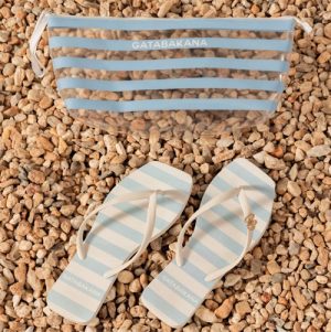 Chinelo e necessaire azul 36 e 38