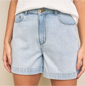 Short jeans solto cintura alta 38 40 42