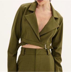 Blazer glam oliva M bege G