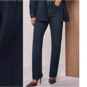 Calça jeans escuro reta ASD 38 a 44