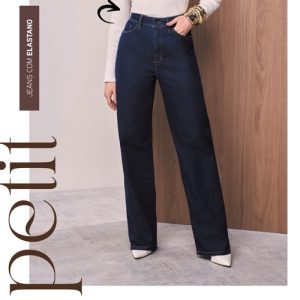 Calça jeans escuro wide leg pepit 36 a 4