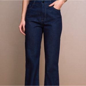 Calça jeans wide leg blue intense 38 a42